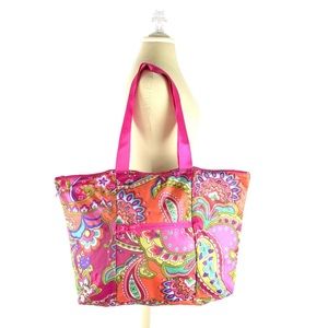 Vera Bradley Paisley Foldable Shopping Tote Bag